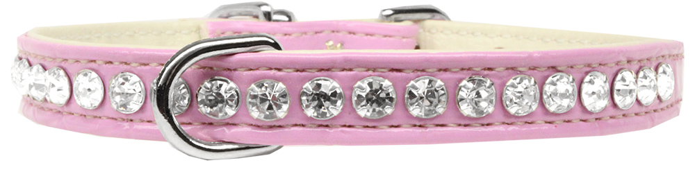 Beverly Style Rhinestone Designer Croc Dog Collar Light Pink Size 14